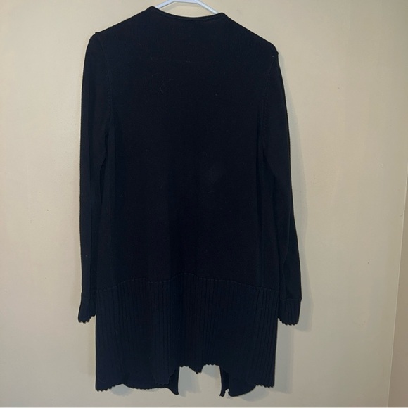 CAbi ATC Offhand Cardigan Style #5827 Black Long Sweater Medium - Picture 7 of 9